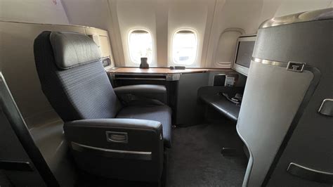 AA flagship first class from dfw to london .